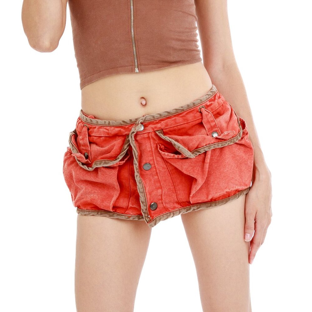 Free People Red Mini Skirt